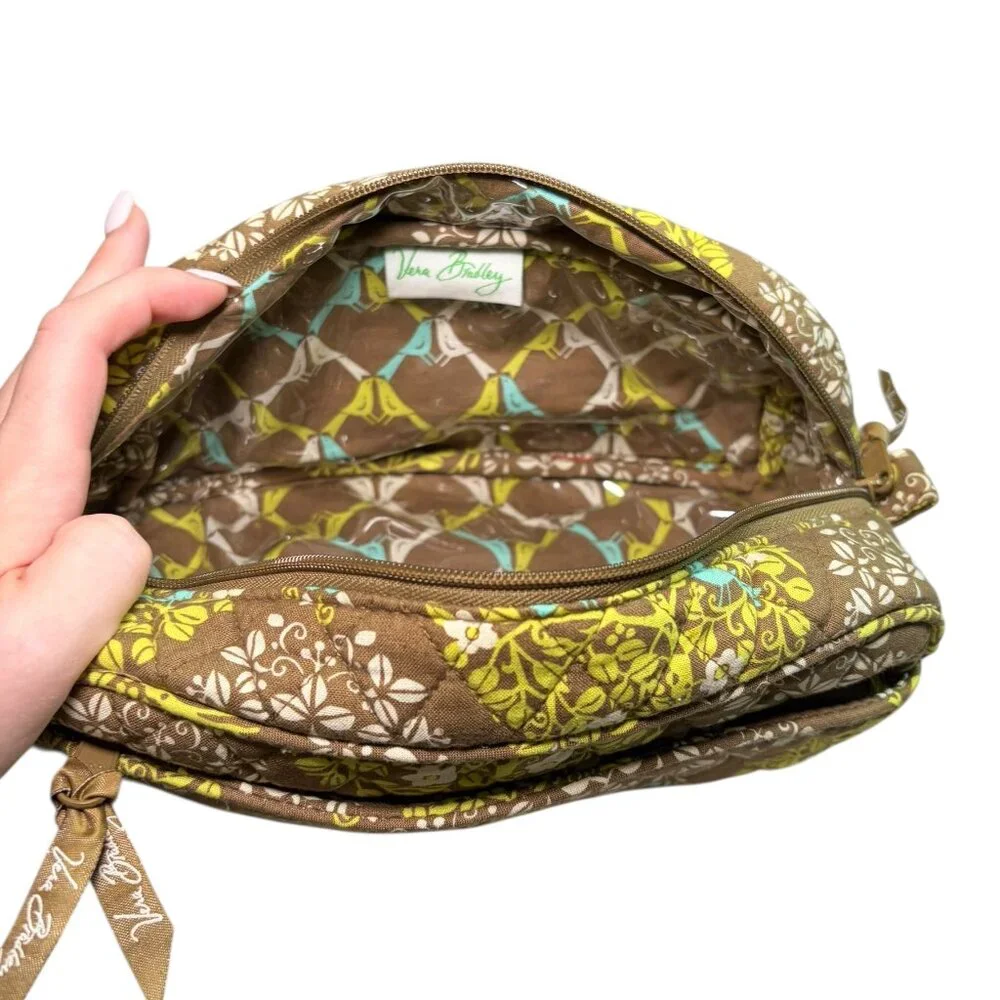 Vera Bradley Sittin In A Tree Quilted Cosmetic Travel Bag EUC - Picture 5 of 5